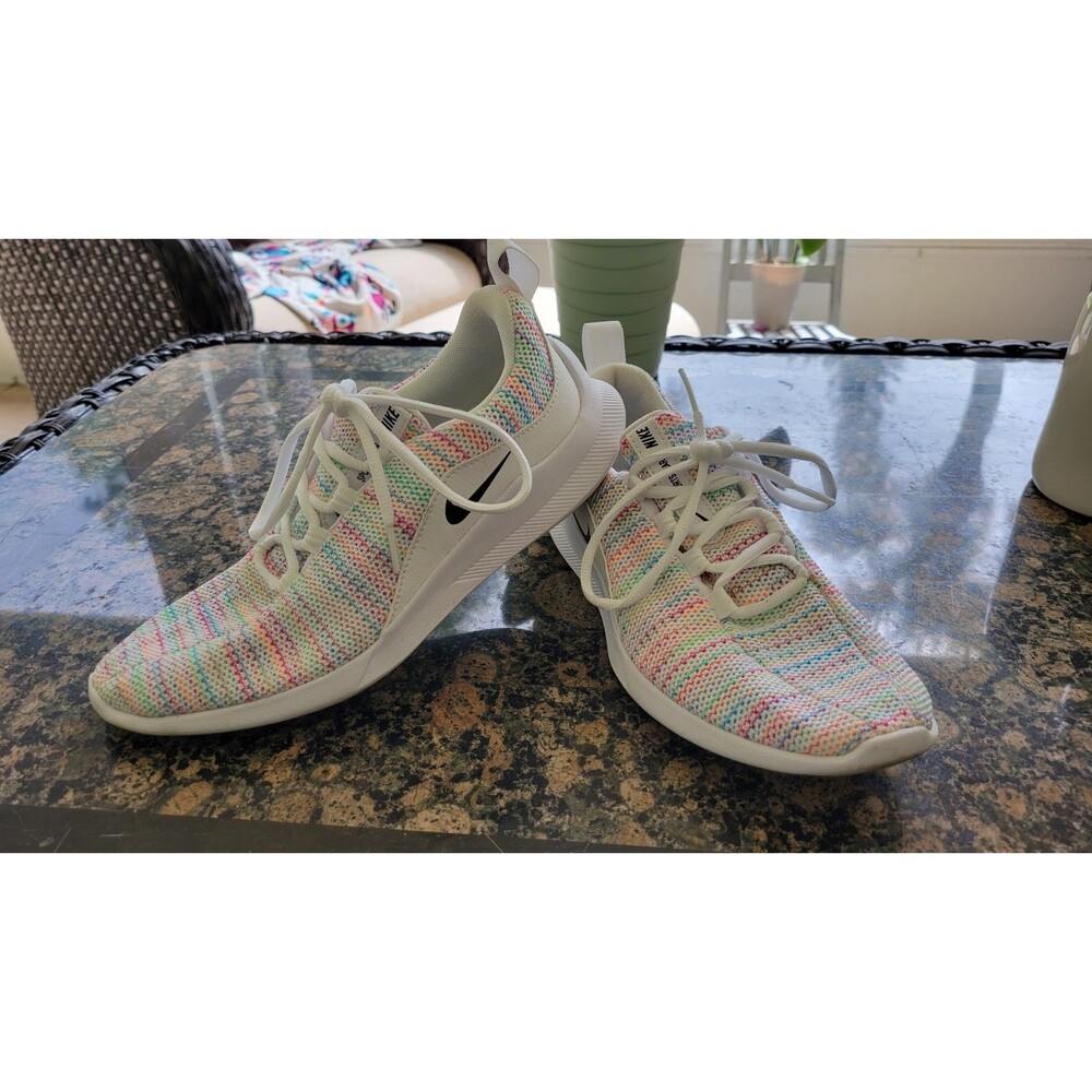 Nike Viale Space Dye Rainbow White Shoes 5.5 Youth Or 7.5 Women BQ7561-100 sb1